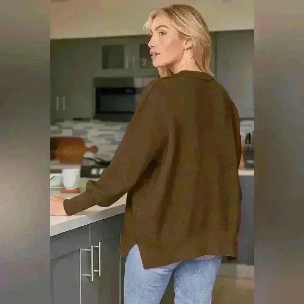 LILLUSORY Brown Oversized Batwing Sweater - Picture 13 of 14